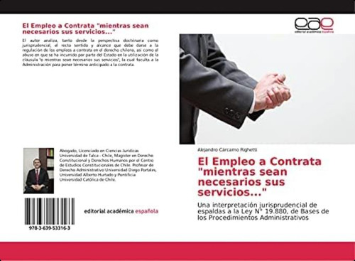 Libro: El Empleo A Contrata  Mientras Sean Necesarios Sus De