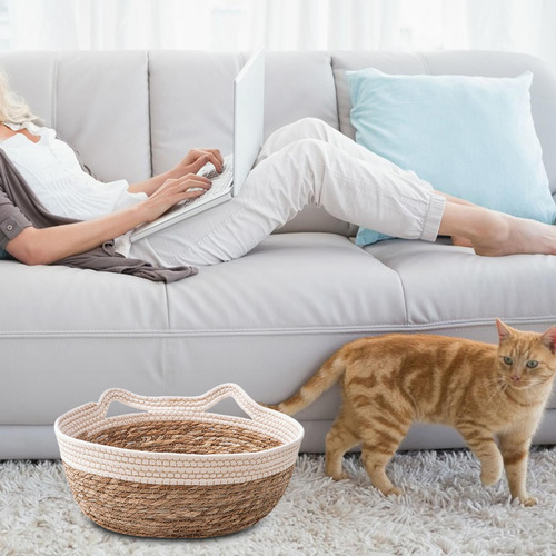 Cesta Para Cama De Gato Tejida A Mano Cama De Salón