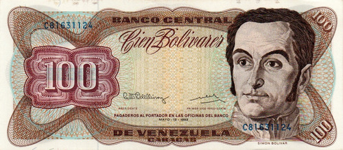 Billete 100 Bolívares 12 De Mayo 1992 Serial C8