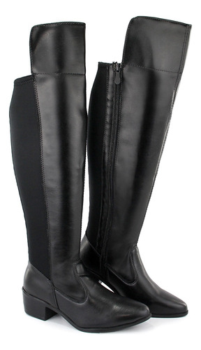 Bota Montaria Feminina Elástico Perna Grossa Over The Knee