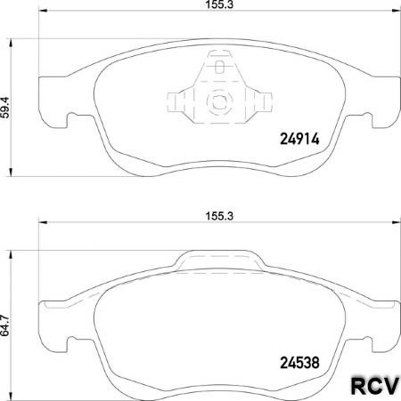 Balatas Disco  Delantera Para Renault Fluence   2013