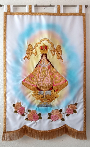 Estándarte Bordado Virgen San Juan De Los Lagos 