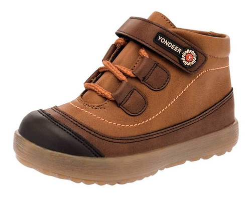 Botin Casual De Yondeer Para Niño Camel 53026 T6