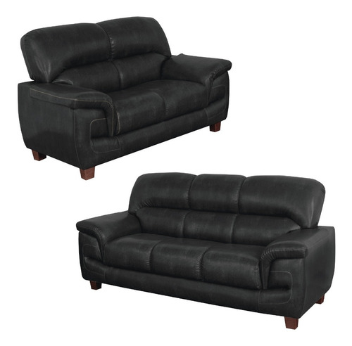 Sofá Sillón Lucy 3+2 Cuerpos Negro, Cerámicas Castro