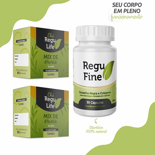 Regu Fine Slimming + Regu Life Tea + Infusor Regu Fine Flavor y té de limón
