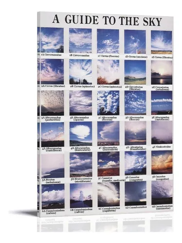 The Types Of Clouds Poster Cloud Chart Poster Canvas Wall