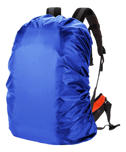 Funda Mochila Piuke Camping Tactica Anti Lluvia Para Viaje Color Azul Cm50lp Diseño De La Tela Liso