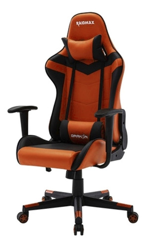 Silla Gamer Raidmax Dk606og Ergonomica Naranja Y Negro