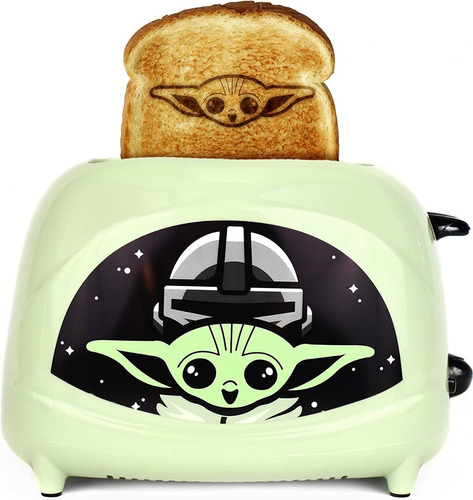 Tostadora Uncanny Brands Star Wars Mandalorian Baby Yoda Color Agua