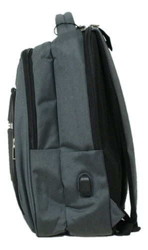 Mochila Notebook Laptop Usb Sports Time 2866 Color Negro