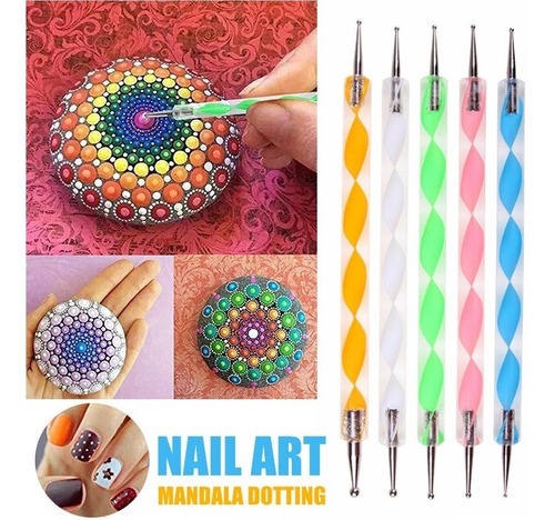 Dotting X 5 Puntero Para Decoracion De Uñas Moda Mandala