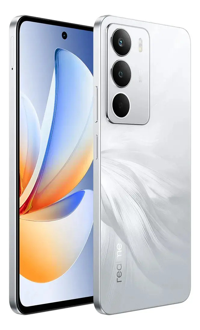 Celular branco Realme C71 128gb 4gb Ram