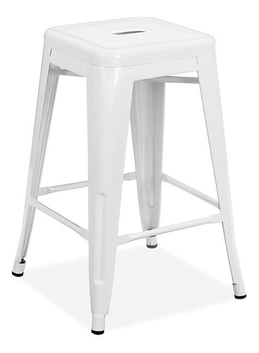 Banco De Metal Industrial - 61 Cm, Blanco - 4/paq - Uline