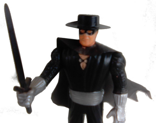 Boneco Retrô The Masked Man Zorro Plástico Bolha Soprado