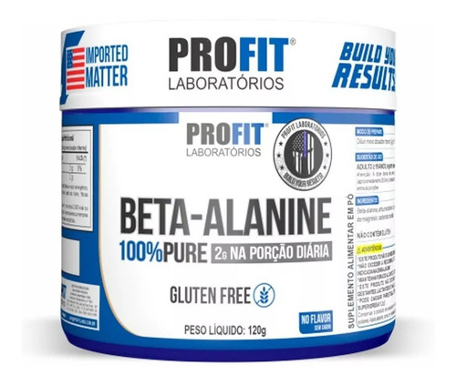 Beta Alanina 100% Pura Profit 120g Aminoácidos Sabor Natural