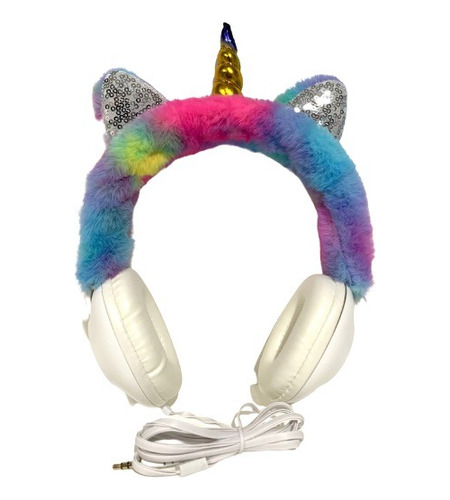 Auricular Vincha Unicornio Peluche Orejas Mic Manos Libres