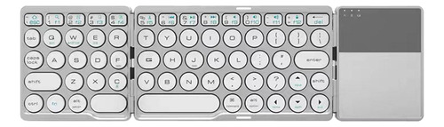 Teclado Inalámbrico Plegable De 64 Teclas Para Plata