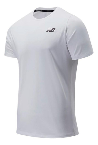 Camiseta New Balance Heathertech Tee Para Hombre-blanco