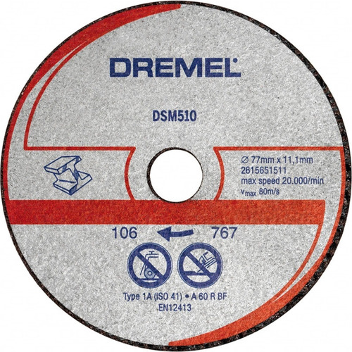 Disco De Corte Metal Dremel Saw-max Dsm 510 3'' 3 Unidades
