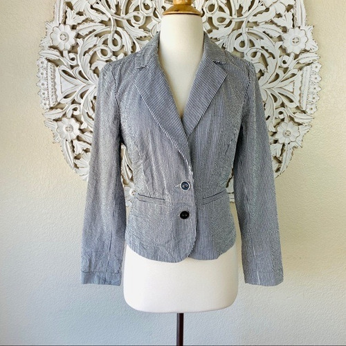 Sandro For Anthropologie Blazer Saco L Grande G Rayas