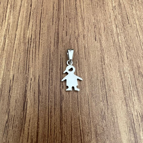 Imagen 5 de 10 de Collar De Plata 925 Dije De Niña O Niño Cadena 45cm Agálea