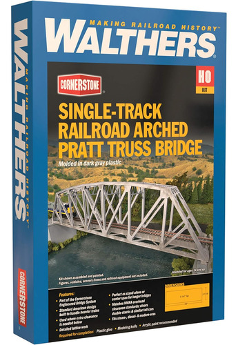 Walthers Scenemaster Arched Pratt Truss Railroad Bridge Kit