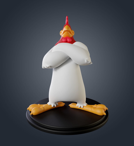 Figuras 3d El Gallo Claudio De Looney Tunes