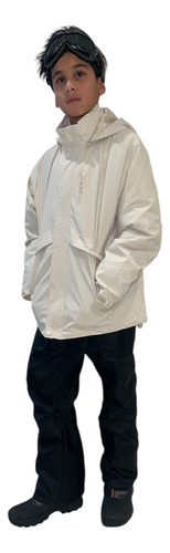 Campera Nieve Niños 2 En 1 Ski Snowboard Beige - Jeans710