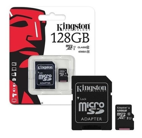 Memoria Micro Sd 128gb Con Adaptado Hd Clas 10 Kingston Acme