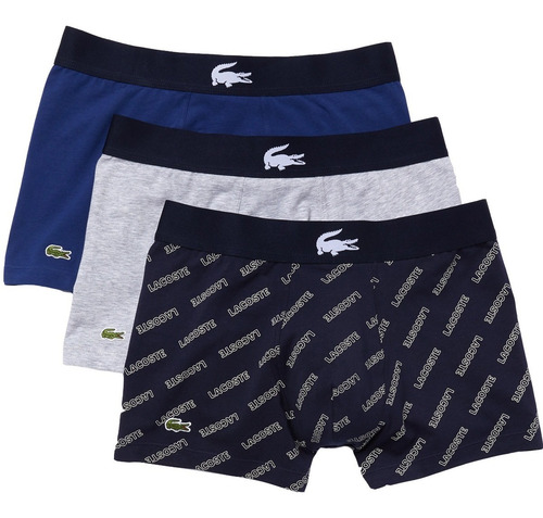 Boxer Lacoste Pack X3 Courts Elastico De Cocodrilo