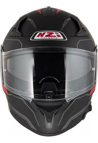 Casco Integral Nzi Nuveau Negro Rojo Mate Talle L