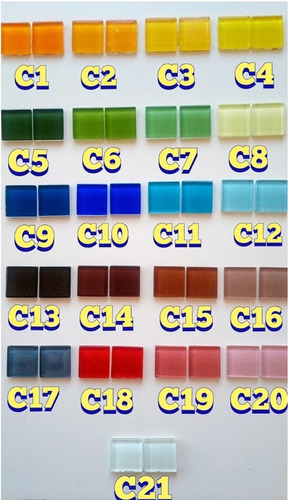 Mosaico Cristal 21 Colores A Eleccion Placas 30 Unidades 