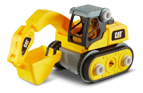 Juego Infantil P/ Construir Vehiculo Cat Excavadora De Niños