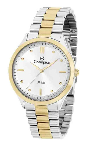 Relógio Champion Prata E Dourado Cn21087b