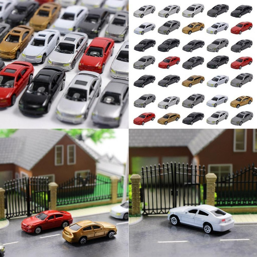 50pcs Ho Escala Modelo Coche 1:87 Edificio Tren Paisaje Nuev