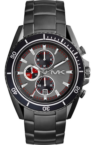 Relógio Michael Kors Mk8340 Lansing Orig Chron Anal Black