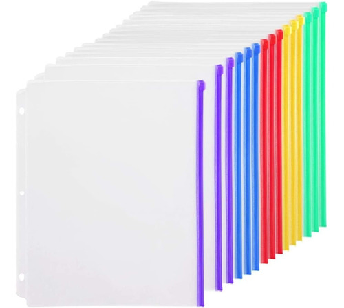 Yoeejob File Folder, Clear Pvc With Zipper, Multicolor
