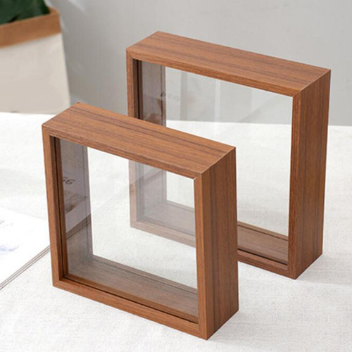 Caja De Sombra De Madera Con Marco De Flores 6 Pulgadas