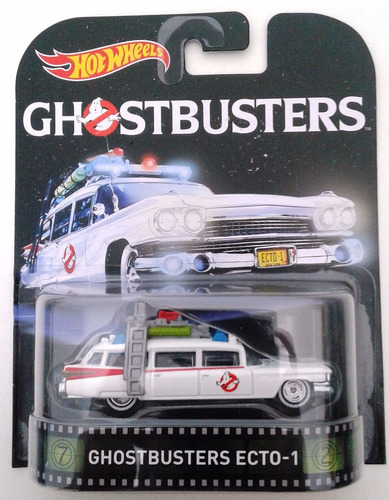 Ecto 1 Caça Fantasmas Retrô Hot Wheels 1:64 Carros Miniatura