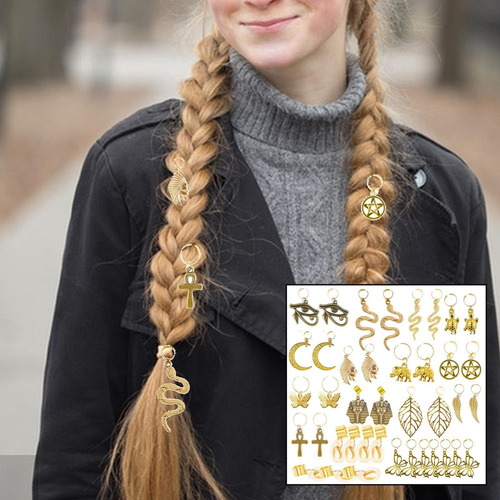 Juego De 40 Piezas De Joyería Trenzada Colgante Diy Rastas