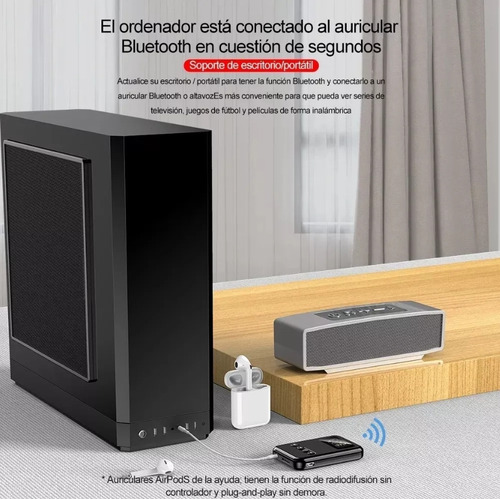 Transmisor/receptor Bluetooth 5.0 Lcd Para Pc Tv Bocina Weixing