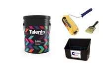 Comprar Combo Pintura Latex Int-ext 4l- Bandeja- Pincel- Rodillo 17
