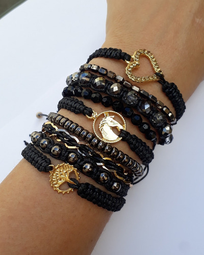 Pulseira Menina Pingente Nome Letra Pérola Cavalo Coração