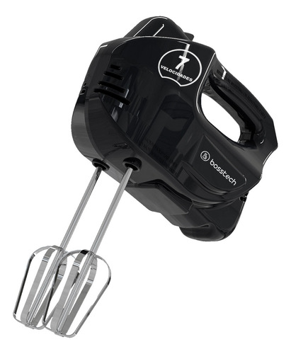 Batidora De Mano Bosstech M1 200 Watts 7 Vel Color Negro