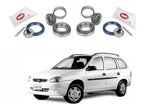 Par Kit Rolamento Roda Traseiro Ima Corsa Wagon 1.0 2001