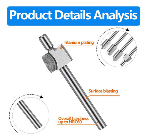 * Brocas De Gravação Em Metal Duro Queenly-20pc Hss Router
