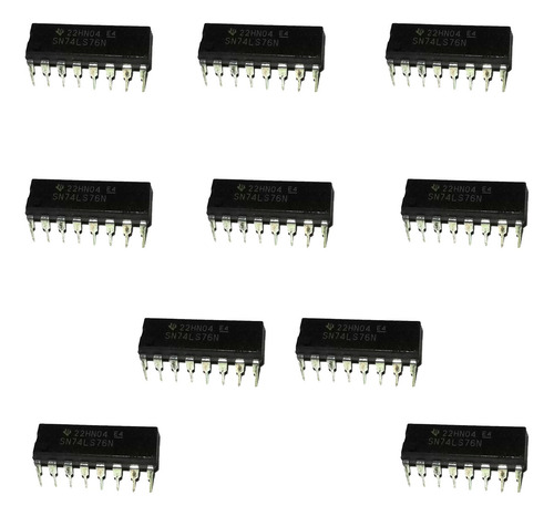 10 Piezas Sn74ls76n Flip Flop Tipo Jk Dual Ttl Clear 74ls76