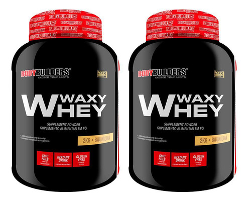 Kit 2 Whey Protein Waxy Whey (35%) - 2kg - Bodybuilders