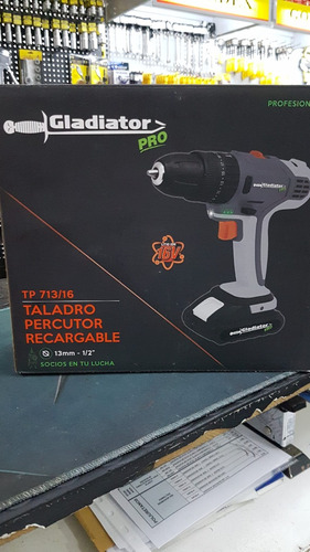 Taladro Atornillador Percutor 16v Gladiator Pro Tp713/16