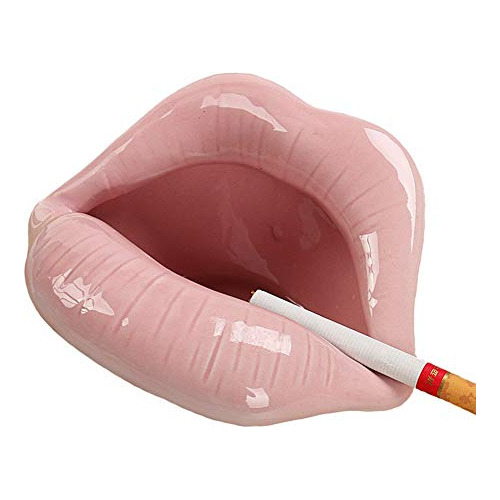 Creative Ceramic Cigarette Ashtrays With Lips Style Fas...